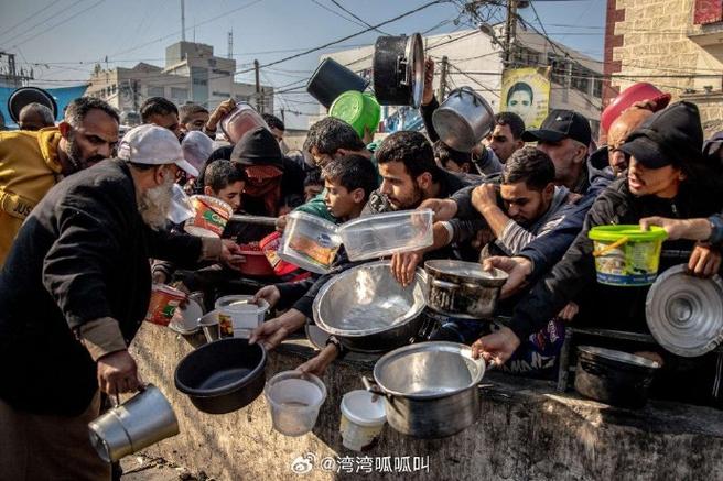 加沙数万难民抢食物,加沙数万难民抢食物视频